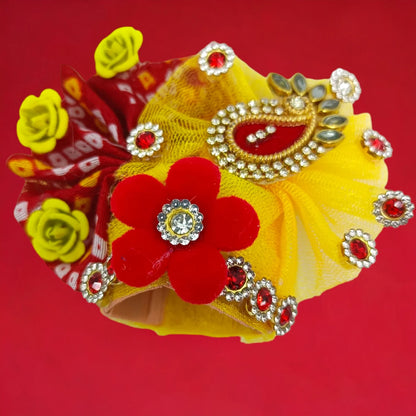 Balgopal Red Yellow Poshak Set